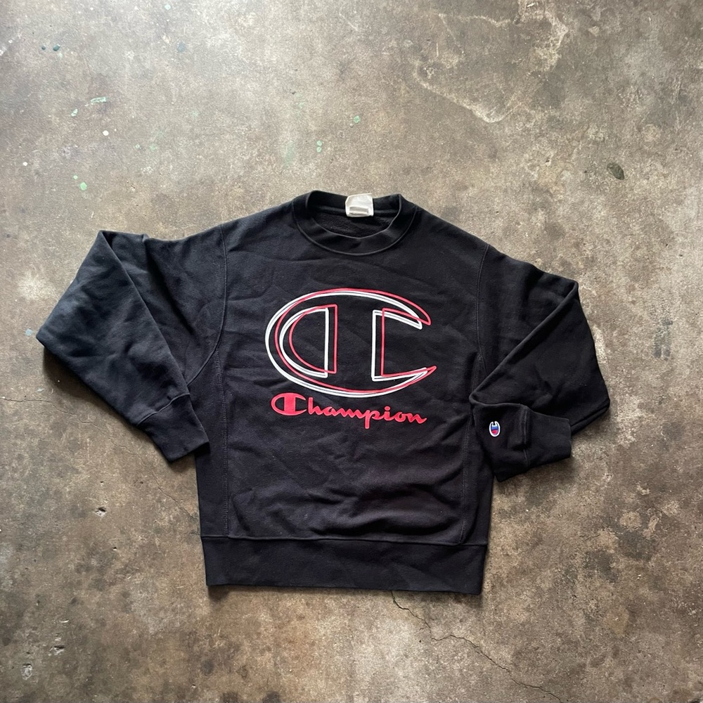 Small Black /Red Champion Sweat Suit